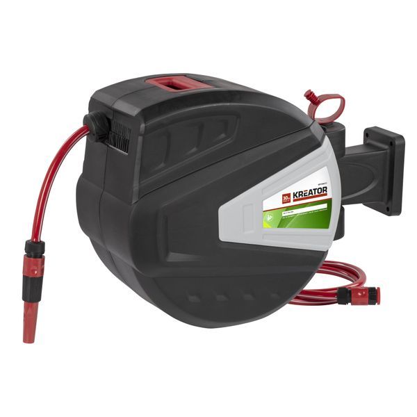 גלגלת אוטומטית + 15 מ' צינור מנגנון אלומניום "1/2 פרמיום KREATOR KRTGR6711 - KnuPo