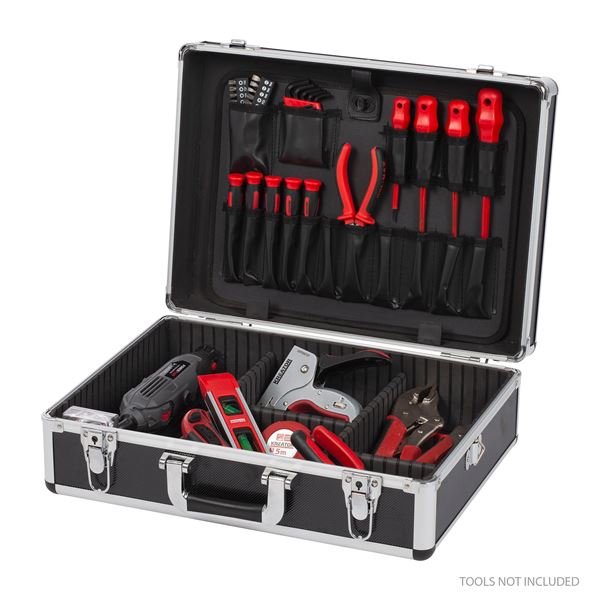 מזוודת אלומיניום 460x330x155 מ"מ שחור KRT640102B - KnuPo