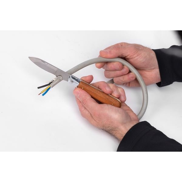 סכין מתקפלת לחשמלאים לקילוף חוטי חשמל - KnuPo