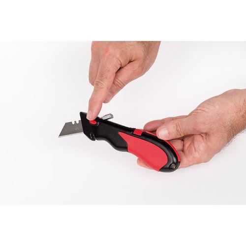 סכין רב שימושית עם מחסנית 4 יח מילוי מנגנון בטיחות מובנה Varo kreator - KnuPo